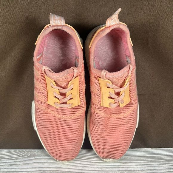 Adidas NMD Women’s Pink Peach Shoes Sneaker Size 6.5 - Picture 8 of 10